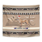 Aussie Tasmanian Tiger Tapestry Merry Christmas