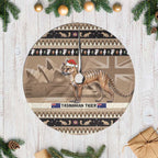 Aussie Tasmanian Tiger Tree Skirt Merry Christmas