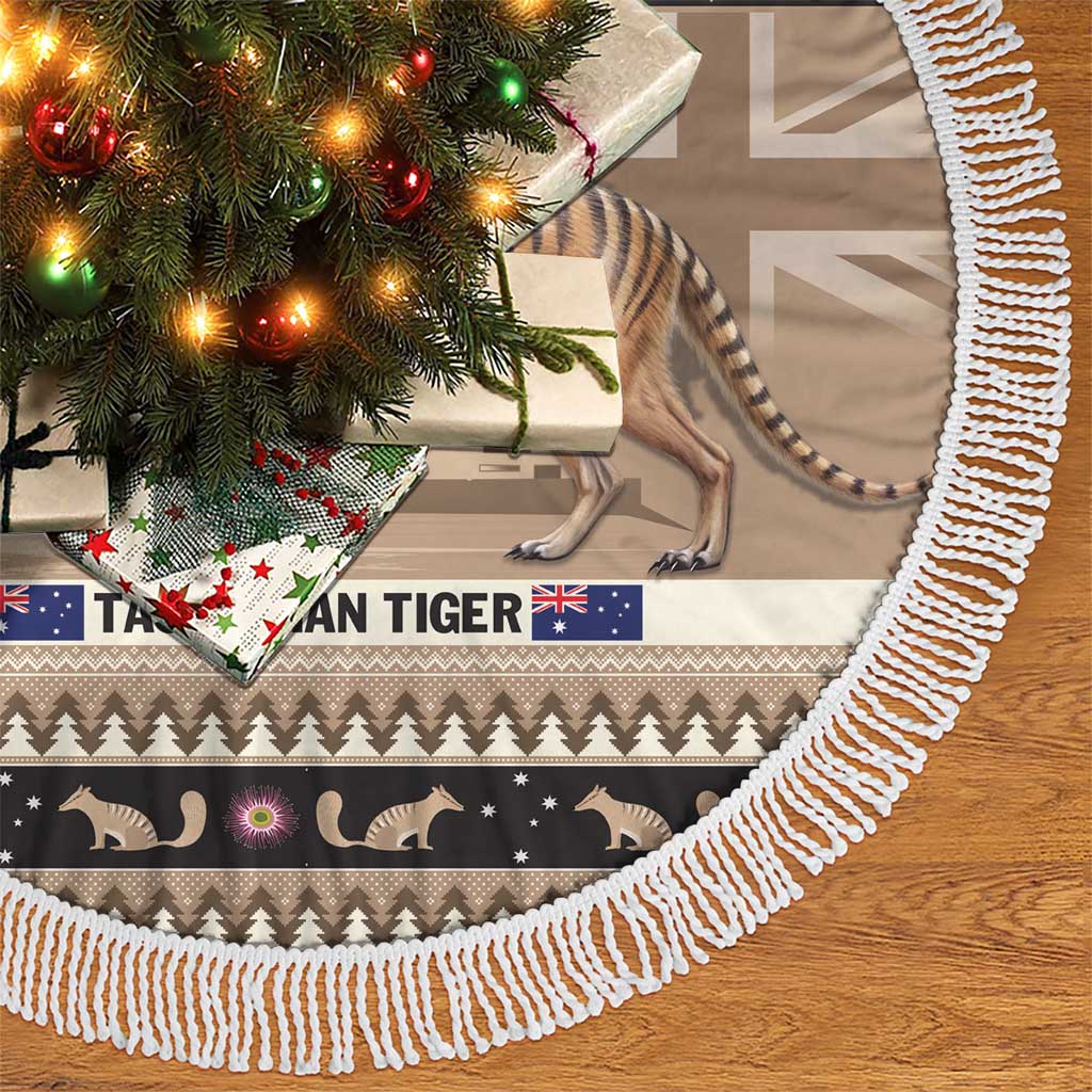 Aussie Tasmanian Tiger Tree Skirt Merry Christmas