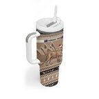 Aussie Tasmanian Tiger Tumbler With Handle Merry Christmas