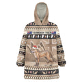Aussie Tasmanian Tiger Wearable Blanket Hoodie Merry Christmas