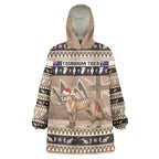 Aussie Tasmanian Tiger Wearable Blanket Hoodie Merry Christmas