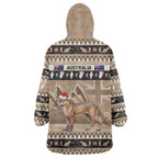 Aussie Tasmanian Tiger Wearable Blanket Hoodie Merry Christmas