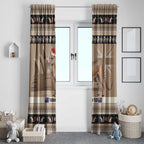 Aussie Tasmanian Tiger Window Curtain Merry Christmas