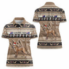 Aussie Tasmanian Tiger Women Polo Shirt Merry Christmas
