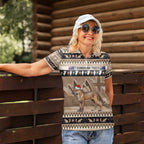 Aussie Tasmanian Tiger Women Polo Shirt Merry Christmas