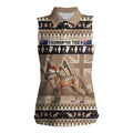 Aussie Tasmanian Tiger Women Sleeveless Polo Shirt Merry Christmas