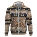 Aussie Tasmanian Tiger Zip Hoodie Merry Christmas