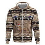 Aussie Tasmanian Tiger Zip Hoodie Merry Christmas