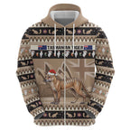 Aussie Tasmanian Tiger Zip Hoodie Merry Christmas