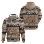 Aussie Tasmanian Tiger Zip Hoodie Merry Christmas