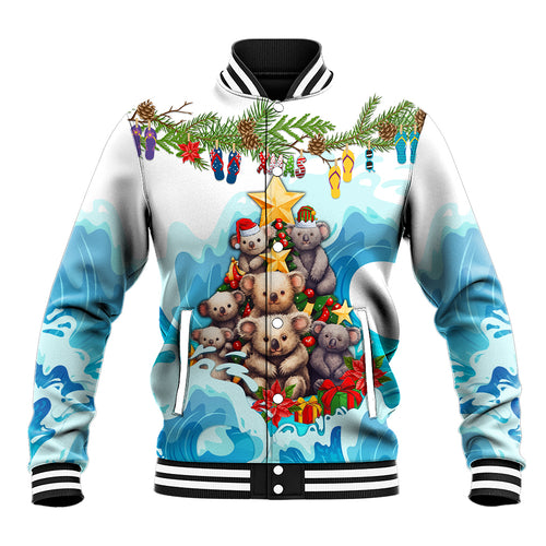 personalised-australia-koala-christmas-baseball-jacket-merry-and-bright-breaking-wave