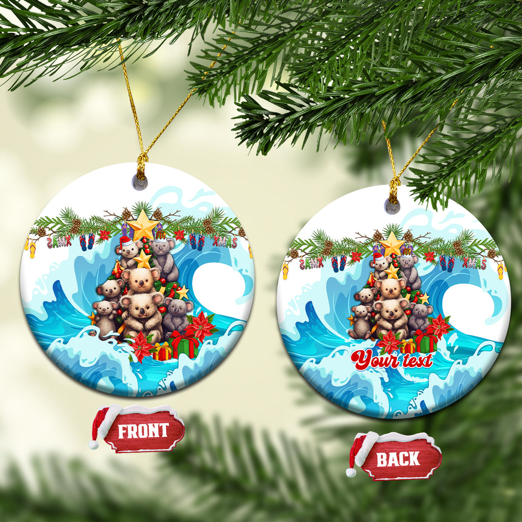 personalised-australia-koala-christmas-ceramic-ornament-merry-and-bright-breaking-wave