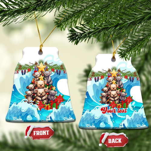 personalised-australia-koala-christmas-ceramic-ornament-merry-and-bright-breaking-wave
