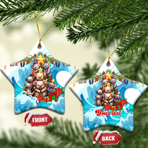 personalised-australia-koala-christmas-ceramic-ornament-merry-and-bright-breaking-wave