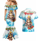 personalised-australia-koala-christmas-couples-matching-mermaid-dress-and-hawaiian-shirt-merry-and-bright-breaking-wave