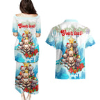 personalised-australia-koala-christmas-couples-matching-puletasi-dress-and-hawaiian-shirt-merry-and-bright-breaking-wave