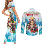 personalised-australia-koala-christmas-couples-matching-short-sleeve-bodycon-dress-and-long-sleeve-button-shirt-merry-and-bright-breaking-wave