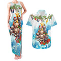personalised-australia-koala-christmas-couples-matching-tank-maxi-dress-and-hawaiian-shirt-merry-and-bright-breaking-wave