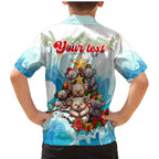 personalised-australia-koala-christmas-family-matching-mermaid-dress-and-hawaiian-shirt-merry-and-bright-breaking-wave
