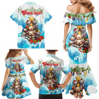 personalised-australia-koala-christmas-family-matching-mermaid-dress-and-hawaiian-shirt-merry-and-bright-breaking-wave