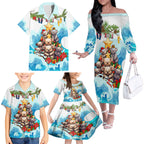 personalised-australia-koala-christmas-family-matching-off-shoulder-long-sleeve-dress-and-hawaiian-shirt-merry-and-bright-breaking-wave