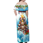 personalised-australia-koala-christmas-family-matching-off-shoulder-maxi-dress-and-hawaiian-shirt-merry-and-bright-breaking-wave