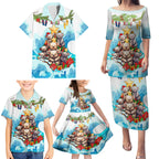 personalised-australia-koala-christmas-family-matching-puletasi-dress-and-hawaiian-shirt-merry-and-bright-breaking-wave