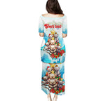 personalised-australia-koala-christmas-family-matching-puletasi-dress-and-hawaiian-shirt-merry-and-bright-breaking-wave