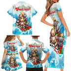 personalised-australia-koala-christmas-family-matching-short-sleeve-bodycon-dress-and-hawaiian-shirt-merry-and-bright-breaking-wave