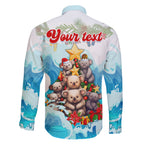 personalised-australia-koala-christmas-family-matching-short-sleeve-bodycon-dress-and-hawaiian-shirt-merry-and-bright-breaking-wave