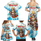 personalised-australia-koala-christmas-family-matching-summer-maxi-dress-and-hawaiian-shirt-merry-and-bright-breaking-wave