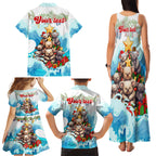personalised-australia-koala-christmas-family-matching-tank-maxi-dress-and-hawaiian-shirt-merry-and-bright-breaking-wave