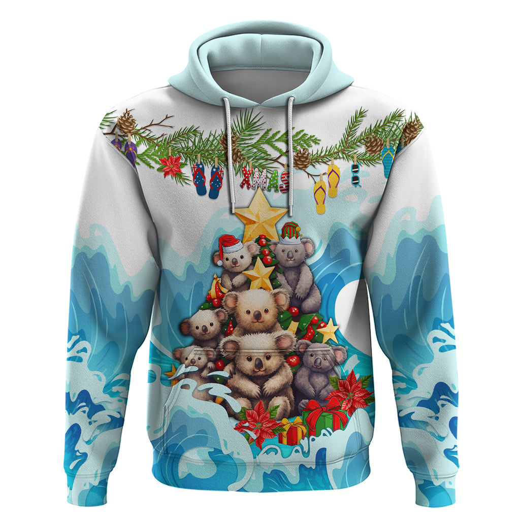 personalised-australia-koala-christmas-hoodie-merry-and-bright-breaking-wave