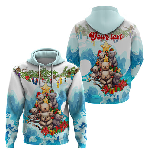 personalised-australia-koala-christmas-hoodie-merry-and-bright-breaking-wave