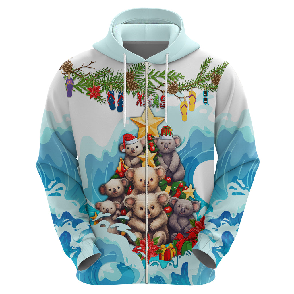 personalised-australia-koala-christmas-hoodie-merry-and-bright-breaking-wave