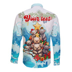 personalised-australia-koala-christmas-long-sleeve-button-shirt-merry-and-bright-breaking-wave