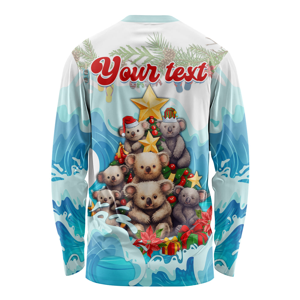 personalised-australia-koala-christmas-long-sleeve-shirt-merry-and-bright-breaking-wave