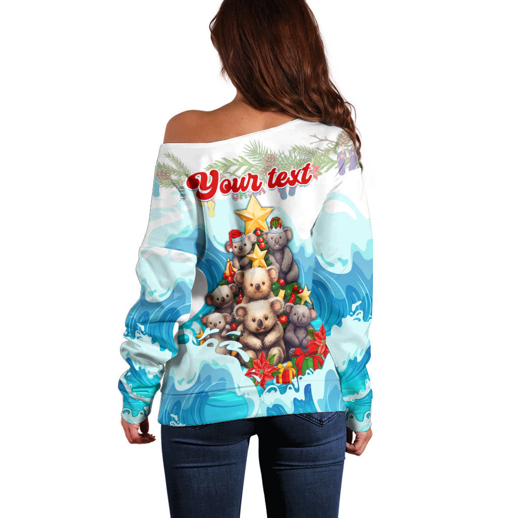 personalised-australia-koala-christmas-off-shoulder-sweater-merry-and-bright-breaking-wave