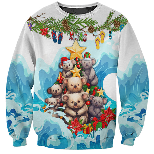 personalised-australia-koala-christmas-sweatshirt-merry-and-bright-breaking-wave