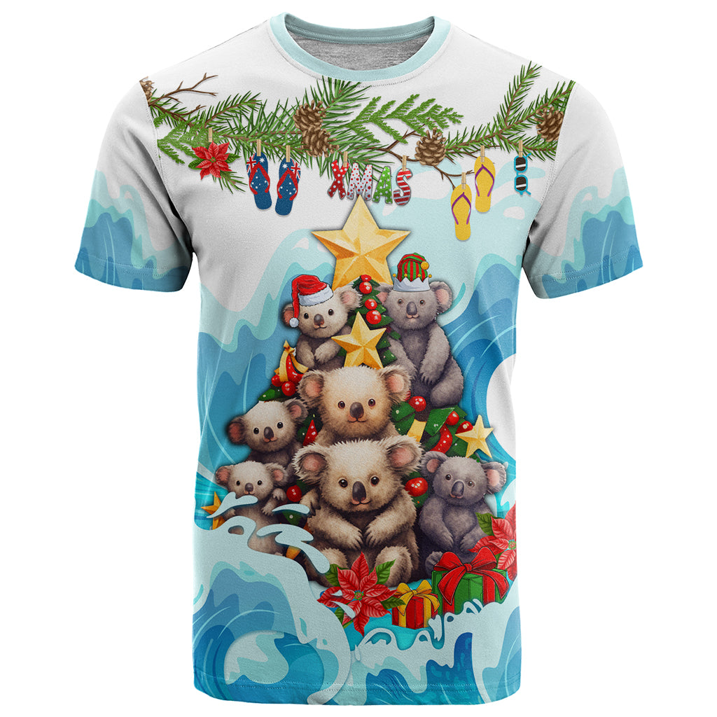 personalised-australia-koala-christmas-t-shirt-merry-and-bright-breaking-wave