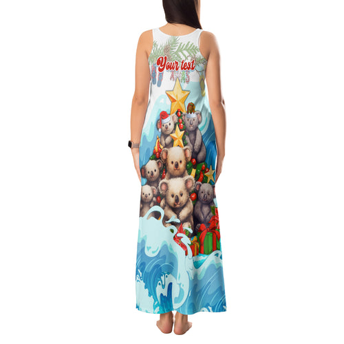 personalised-australia-koala-christmas-tank-maxi-dress-merry-and-bright-breaking-wave