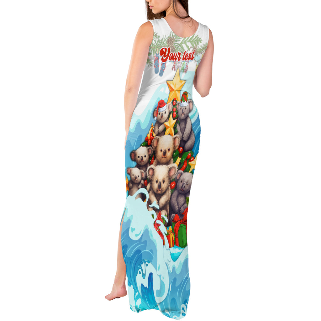 personalised-australia-koala-christmas-tank-maxi-dress-merry-and-bright-breaking-wave