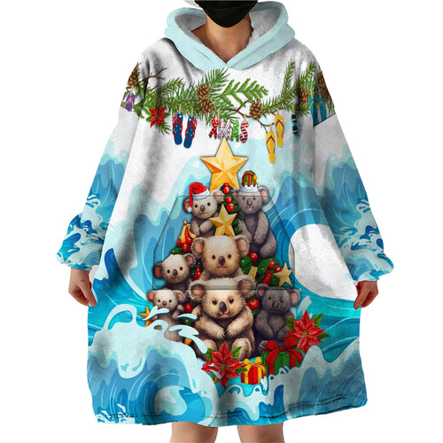personalised-australia-koala-christmas-wearable-blanket-hoodie-merry-and-bright-breaking-wave