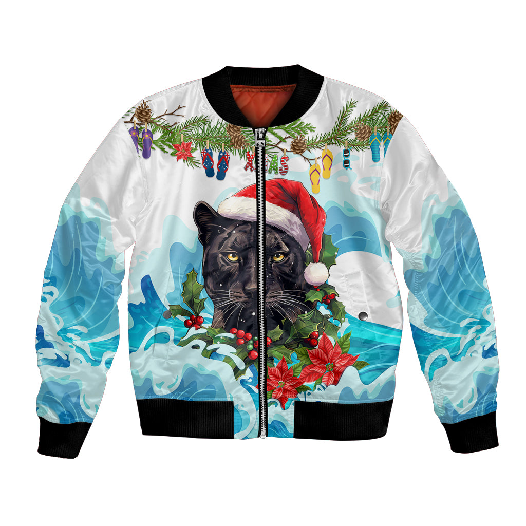 personalised-australia-panthers-christmas-bomber-jacket-merry-and-bright-breaking-wave