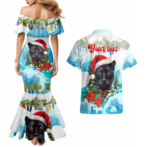 personalised-australia-panthers-christmas-couples-matching-mermaid-dress-and-hawaiian-shirt-merry-and-bright-breaking-wave