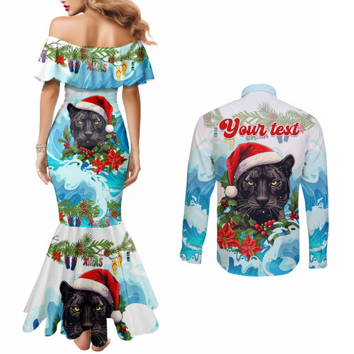 personalised-australia-panthers-christmas-couples-matching-mermaid-dress-and-long-sleeve-button-shirt-merry-and-bright-breaking-wave