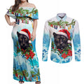 personalised-australia-panthers-christmas-couples-matching-off-shoulder-maxi-dress-and-long-sleeve-button-shirt-merry-and-bright-breaking-wave