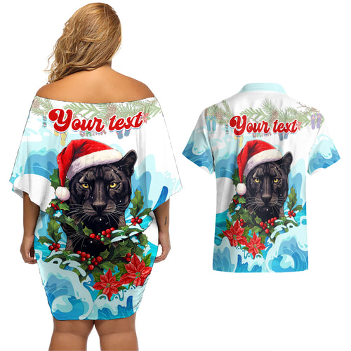 personalised-australia-panthers-christmas-couples-matching-off-shoulder-short-dress-and-hawaiian-shirt-merry-and-bright-breaking-wave