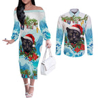 personalised-australia-panthers-christmas-couples-matching-off-the-shoulder-long-sleeve-dress-and-long-sleeve-button-shirt-merry-and-bright-breaking-wave
